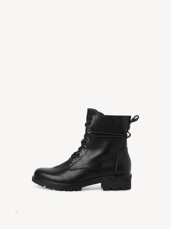 Tamaris Spets-Up Ankelboots Svarta | SIDKJM704