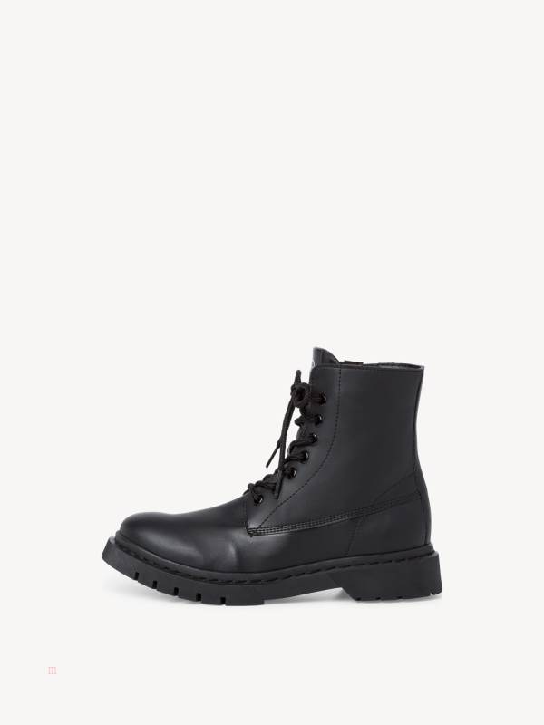 Tamaris Spets-Up Ankelboots Svarta | SNEGBQ423