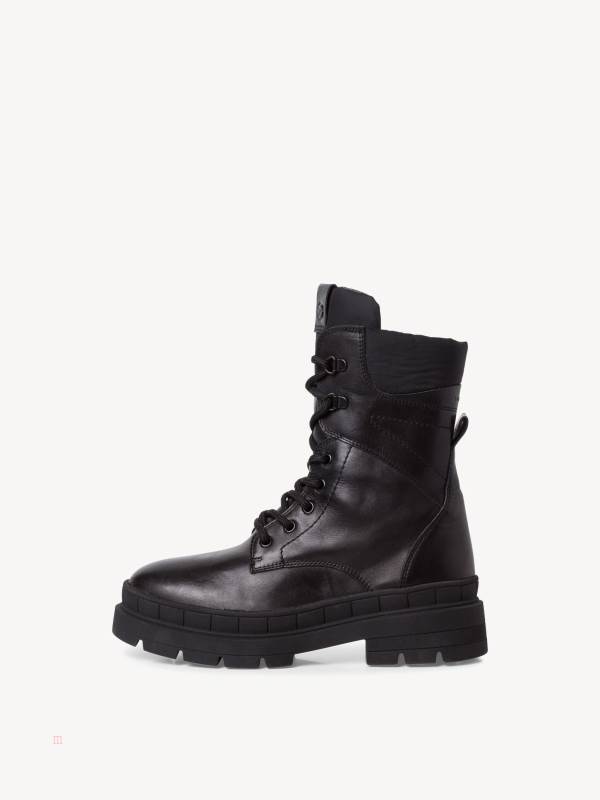 Tamaris Spets-Up Ankelboots Svarta | UOKJXD860