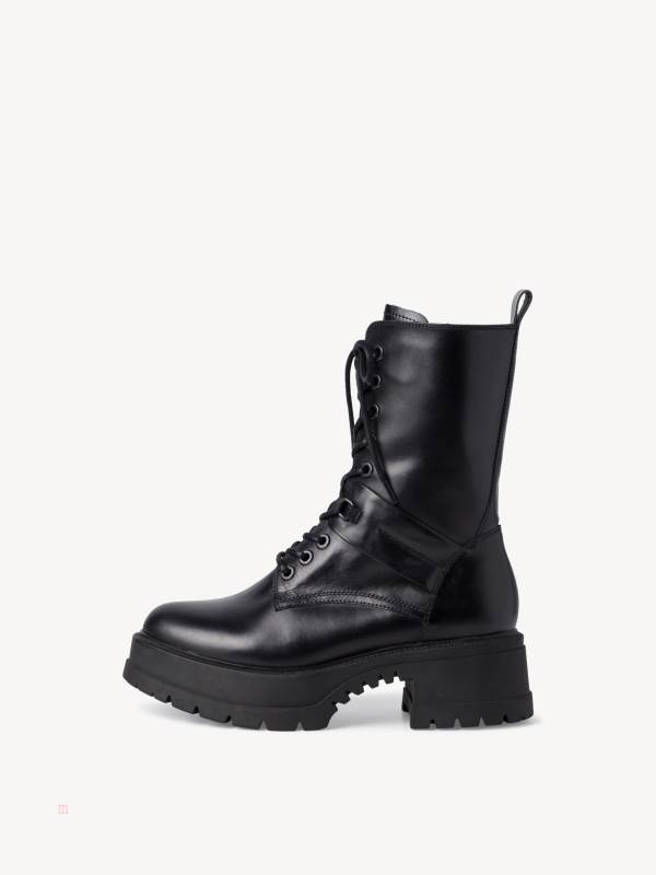 Tamaris Spets-Up Ankelboots Svarta | VKWAFZ842