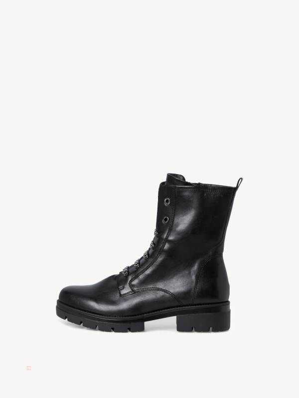 Tamaris Spets-Up Ankelboots Svarta | YJZVQE824