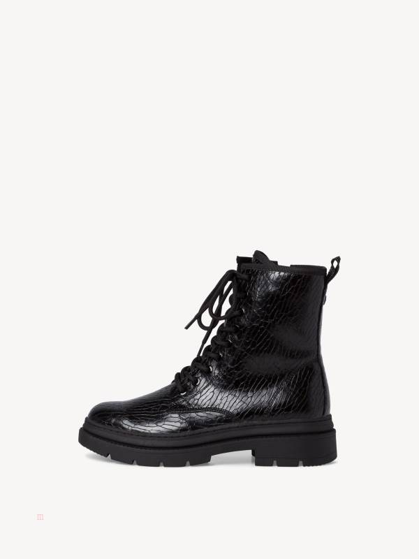 Tamaris Spets-Up Ankelboots Svarta | YRWSQP184